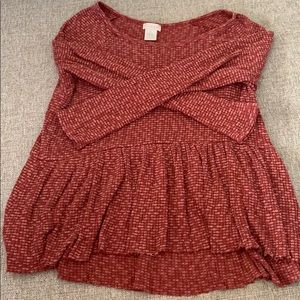 Rusty Peplum Top